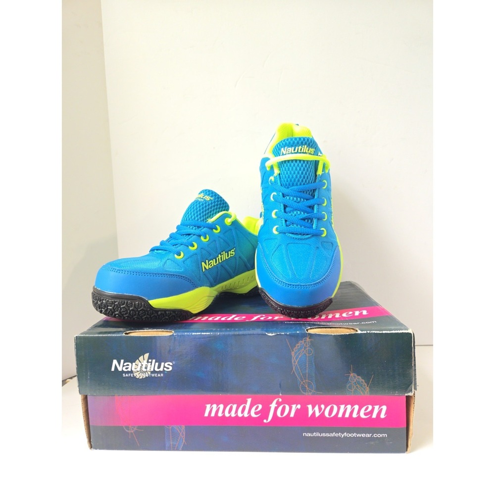 Nautilus Womens Shoes safety toe N2154‎ green blue New 6 1/2